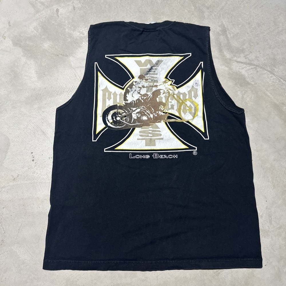 Vintage West Coast Choppers Jesse James Coors Tank Shirt Men's XL Long Beach